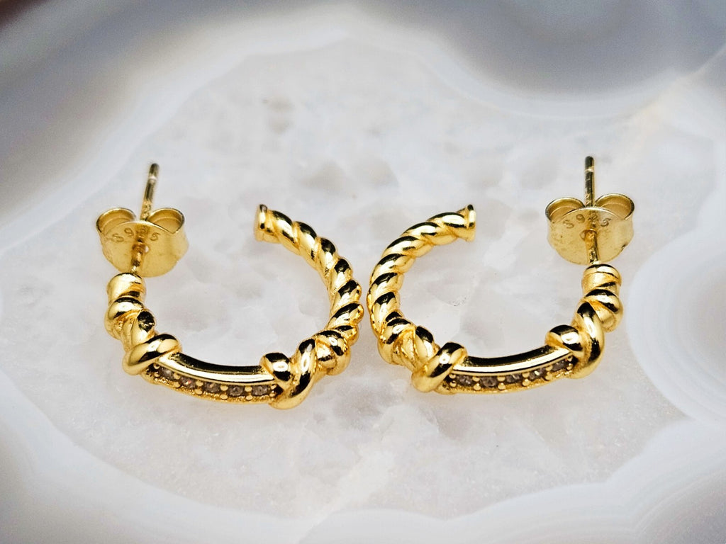 Huggie Hoop Earrings, 18k Gold Plated, 925 Sterling Silver, For Women And Girls 1