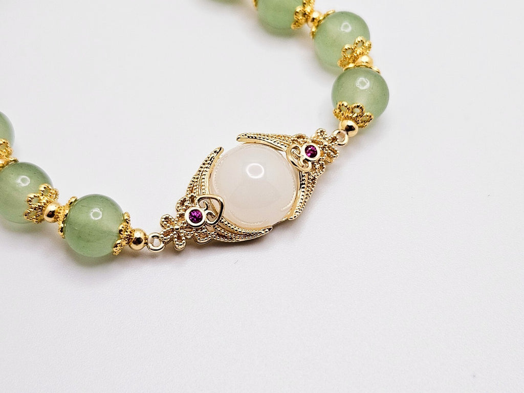 Natural Crystal Gemstone Beads Jade Bracelet For Women1