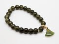 Jade Beaded Bracelets, Green Dangle Charm, For Women0