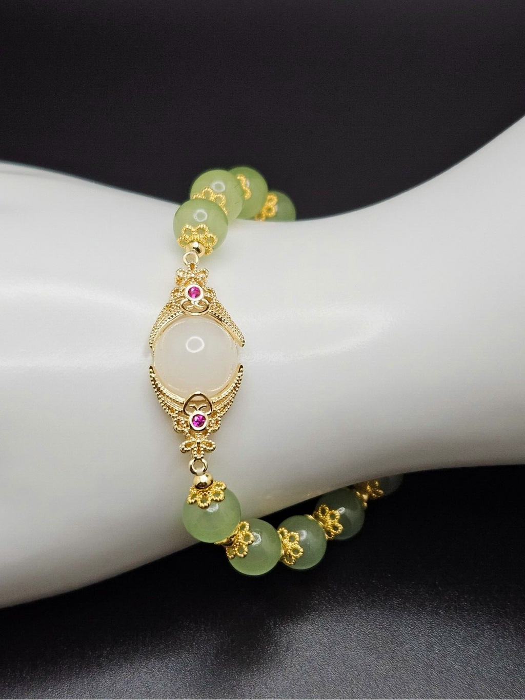 Natural Crystal Gemstone Beads Jade Bracelet For Women2