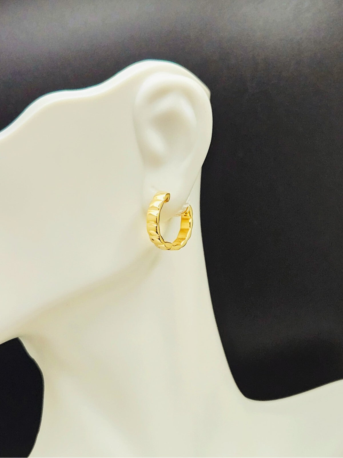 18k Gold Plated Design Hoop Earrings for Women4