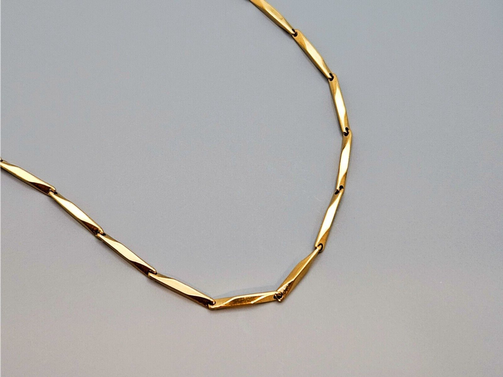 18K Gold Plated Stainless Steel Dainty Seed Chain Necklace1