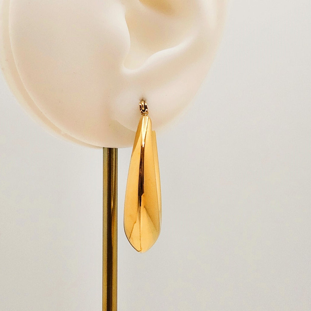 18K Gold Plated Teardrop Hoop, Stainless Steel Earrings for Women5