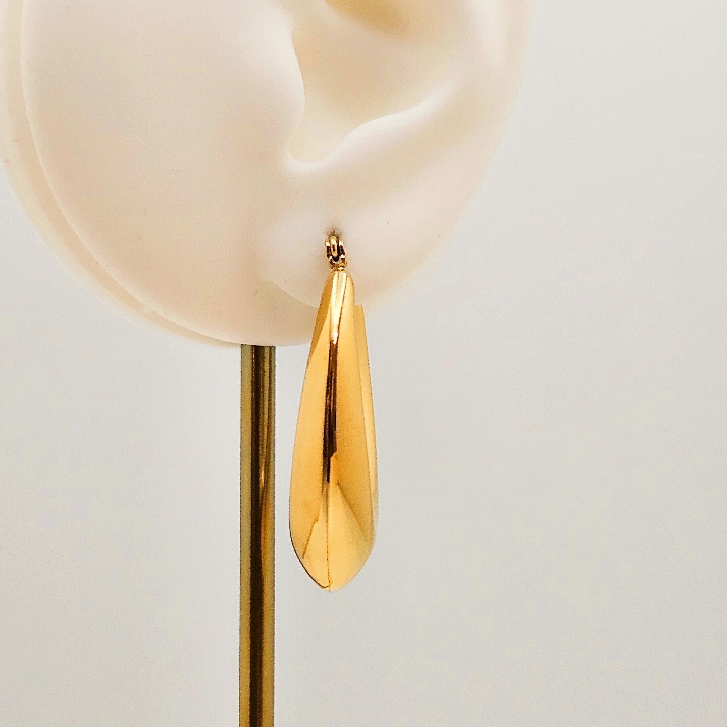 18K Gold Plated Teardrop Hoop, Stainless Steel Earrings for Women5