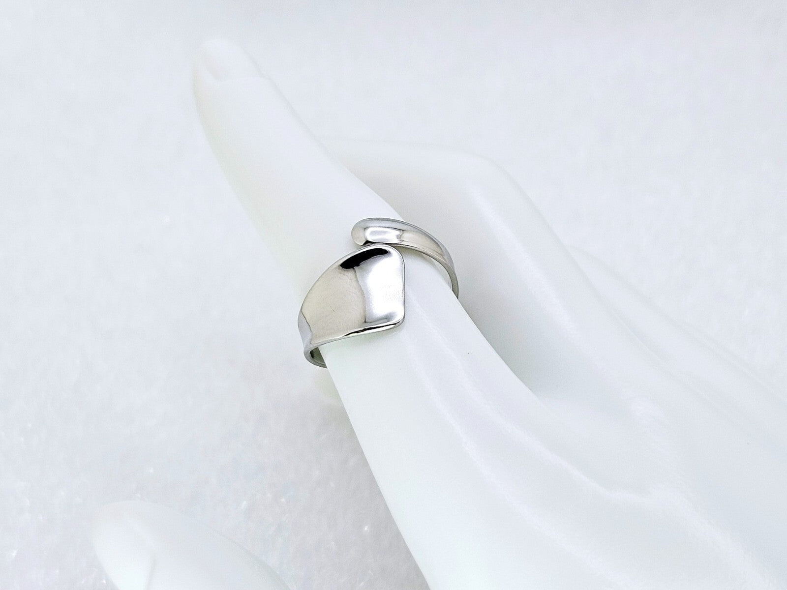 Simple Stainless Steel Irregular Geometric, Adjustable Finger Ring for Women2