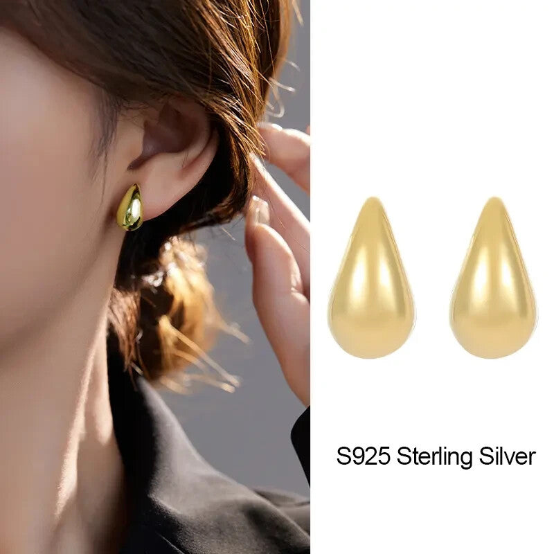 18K Gold Plated Dainty Teardrop Style Stud Earrings for Women1