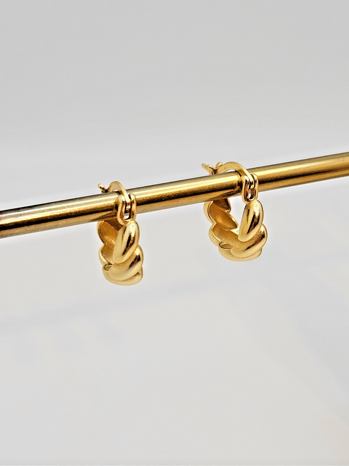 18K Gold Plated Croissant Design Hoop Earrings for Women1