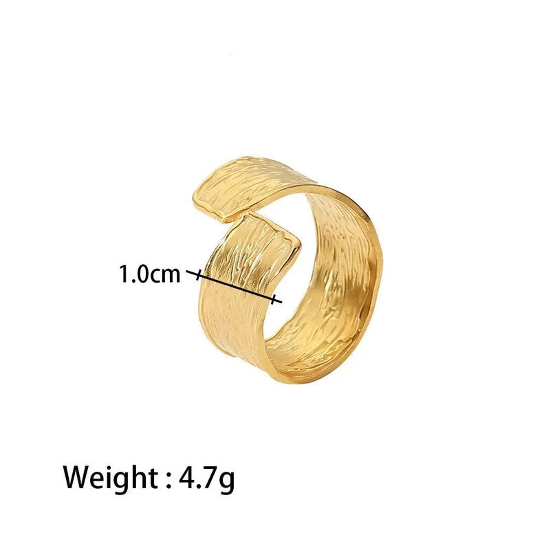 Adjustable Ring 18K Gold Plated Stainless Steel for Women6