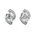 18k Gold Plated Sterling Silver Moissanite Twisted Sparkle Stud Earrings0