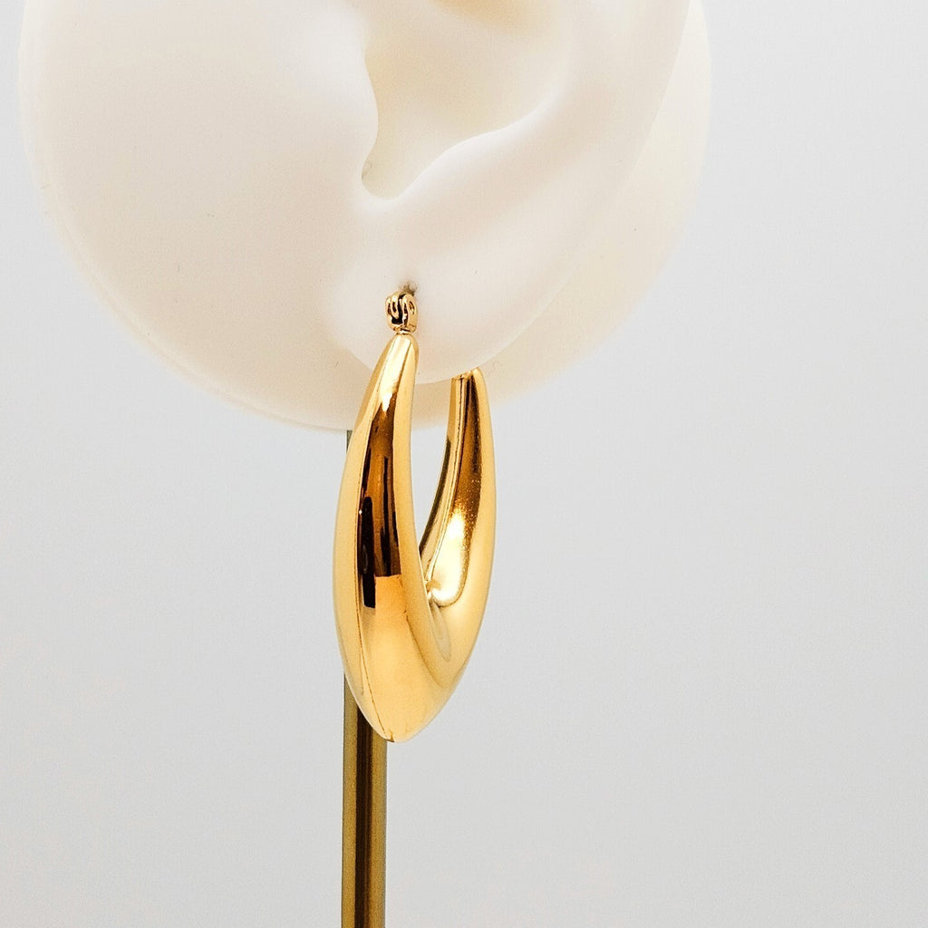 18K Gold Plated Teardrop Hoop, Stainless Steel Earrings for Women6