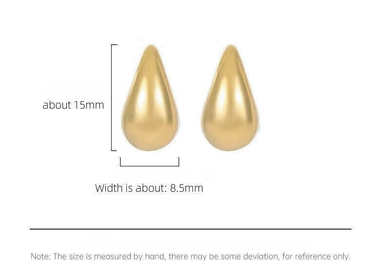 18K Gold Plated Dainty Teardrop Style Stud Earrings for Women3