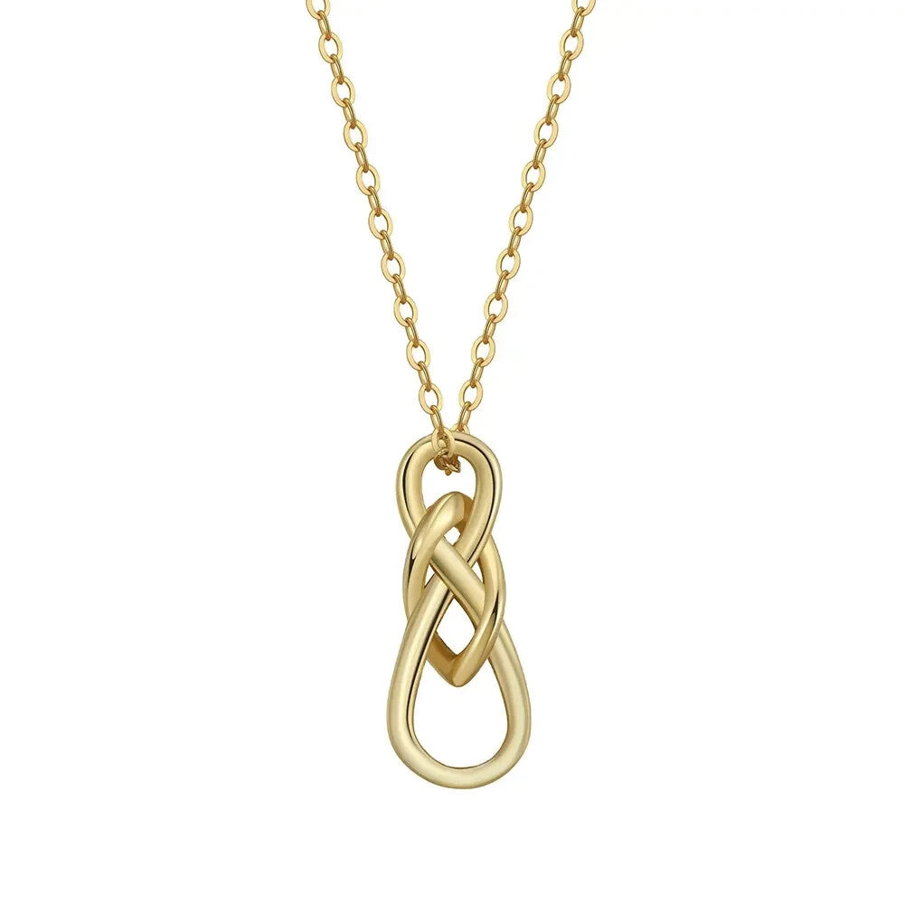 18K Gold Plated Infinity Symbol Celtic Knot Pendant Necklace for Women0