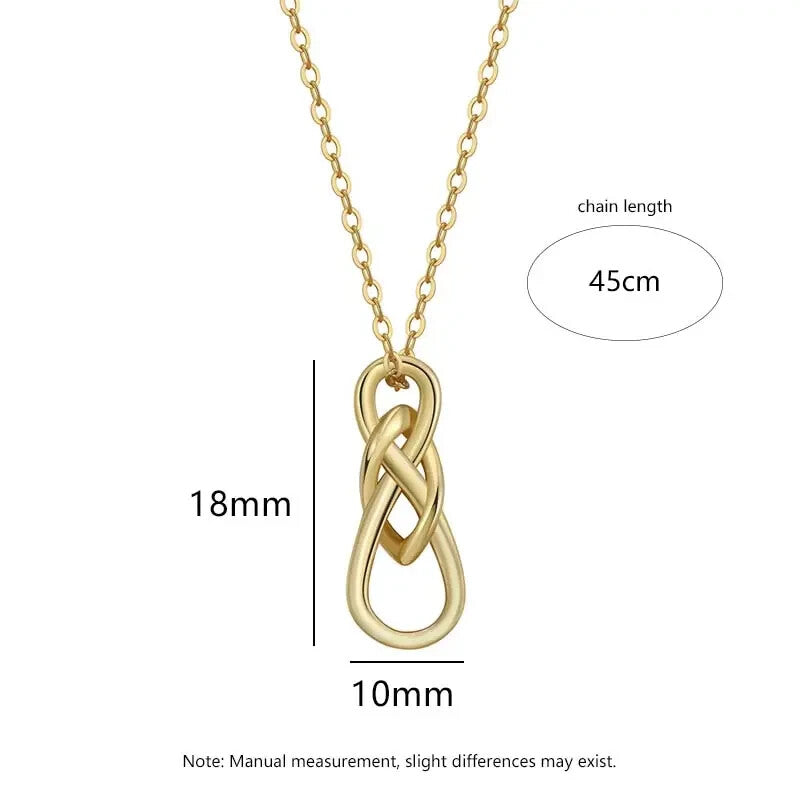 18K Gold Plated Infinity Symbol Celtic Knot Pendant Necklace for Women3
