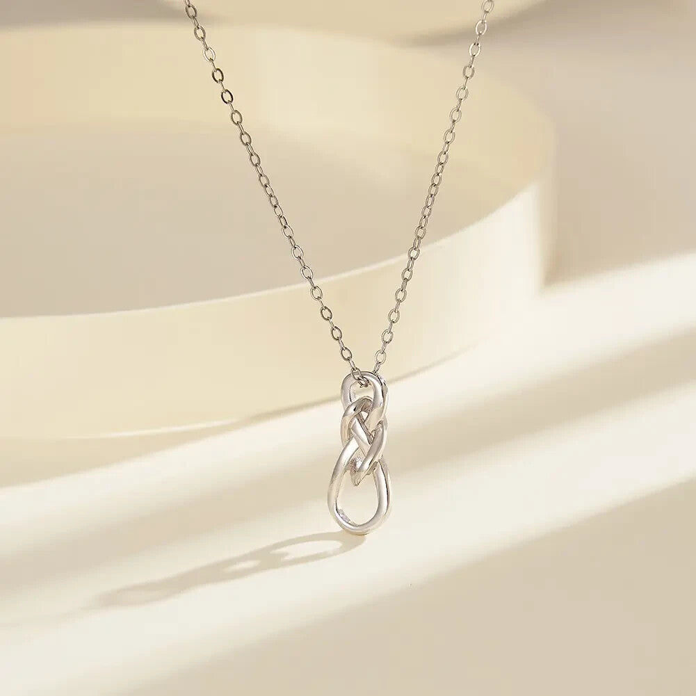 925 Sterling Silver Infinity Symbol Celtic Knot Pendant Necklace for Women0