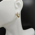 18K Gold Plated Multi-Color Cubic Zirconia Mini Hoop Earrings for Kids or Adults0