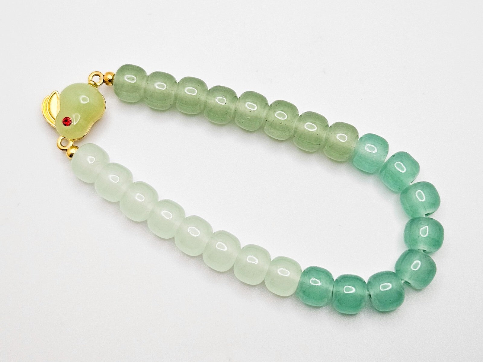Adjustable Stone Beaded Bracelet, Rabbit Pendant Charms, Healing Energy Jewelry0