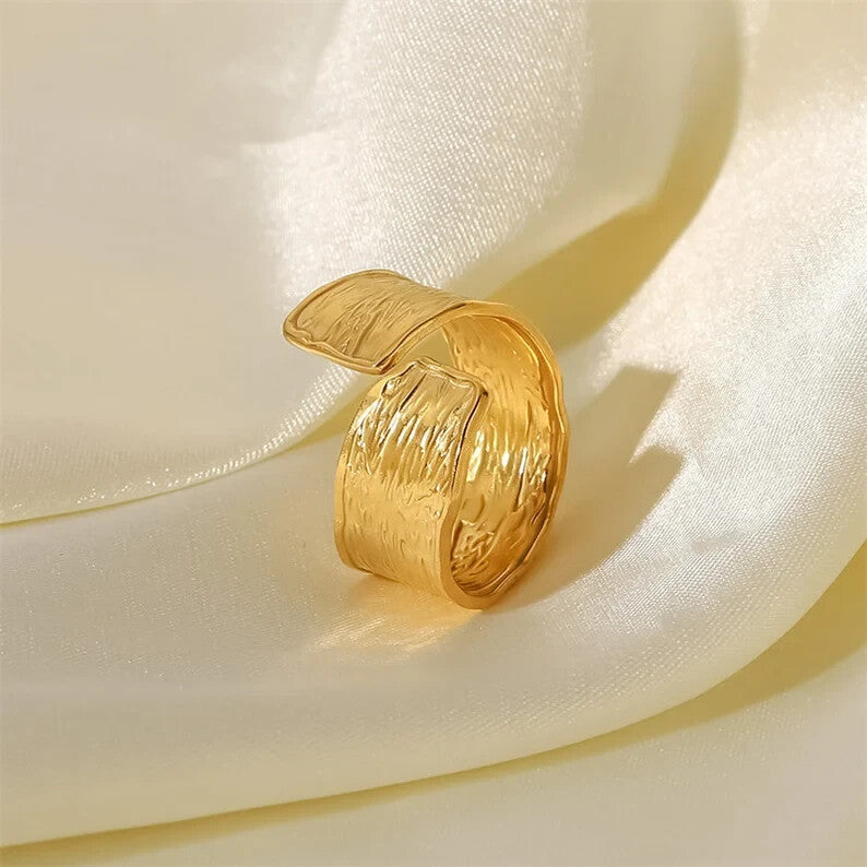 Adjustable Ring 18K Gold Plated Stainless Steel for Women2
