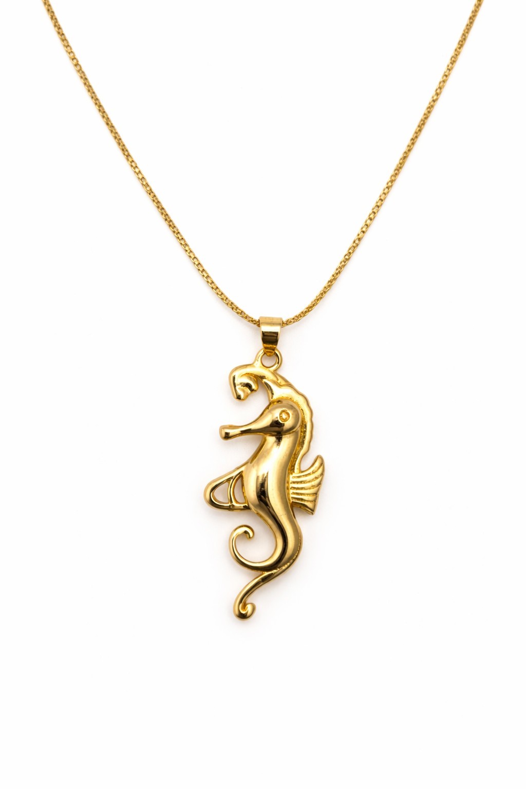 18K Gold Plated Seahorse CZ Necklace & Earrings Set Ocean Jewelry Gift for Her1