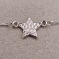 925 Sterling Silver Bracelet, Cubic Zirconia Pave Star Design0