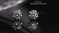 18k Gold Plating Sterling Silver Moissanite Rose Stud Earrings0
