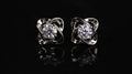 18k Gold Plating Sterling Silver Moissanite Knot Stud Earrings0