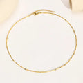 18K Gold Plated Stainless Steel Dainty Seed Chain Necklace0