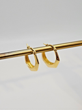 18k Gold Plated Geometric Polygon Hoop Earrings for women0