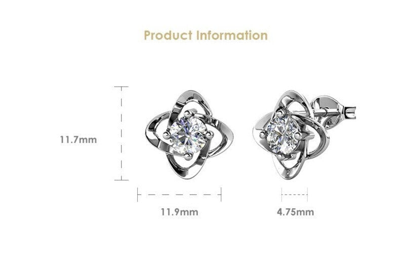18k Gold Plating Sterling Silver Moissanite Knot Stud Earrings2
