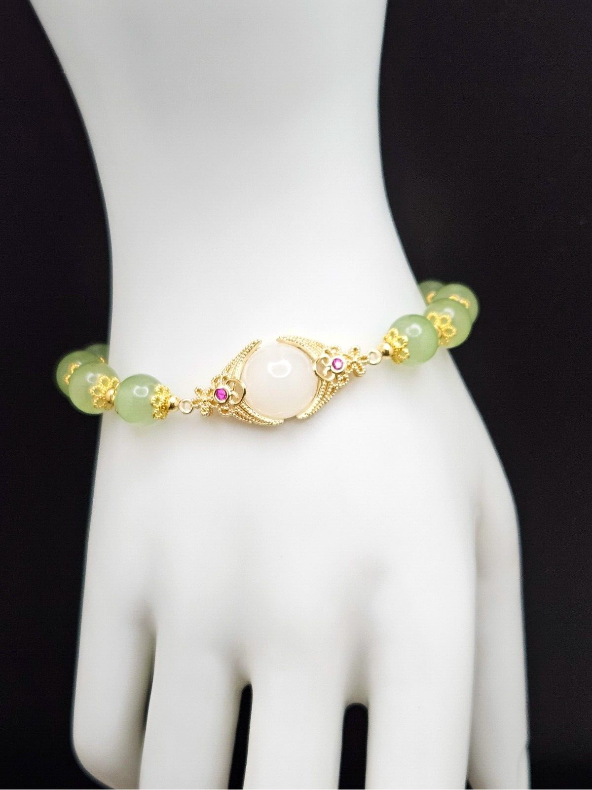 Natural Crystal Gemstone Beads Jade Bracelet For Women3