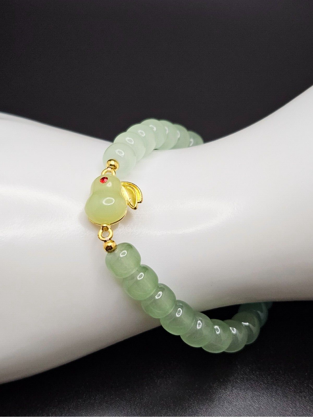 Adjustable Stone Beaded Bracelet, Rabbit Pendant Charms, Healing Energy Jewelry2