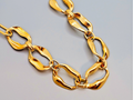 18K Gold Plated Stainless Steel Chunky Link Chain Necklace0