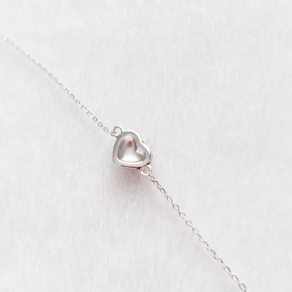 Red Enamel Heart, 925 Sterling Silver Women's Bracelet4